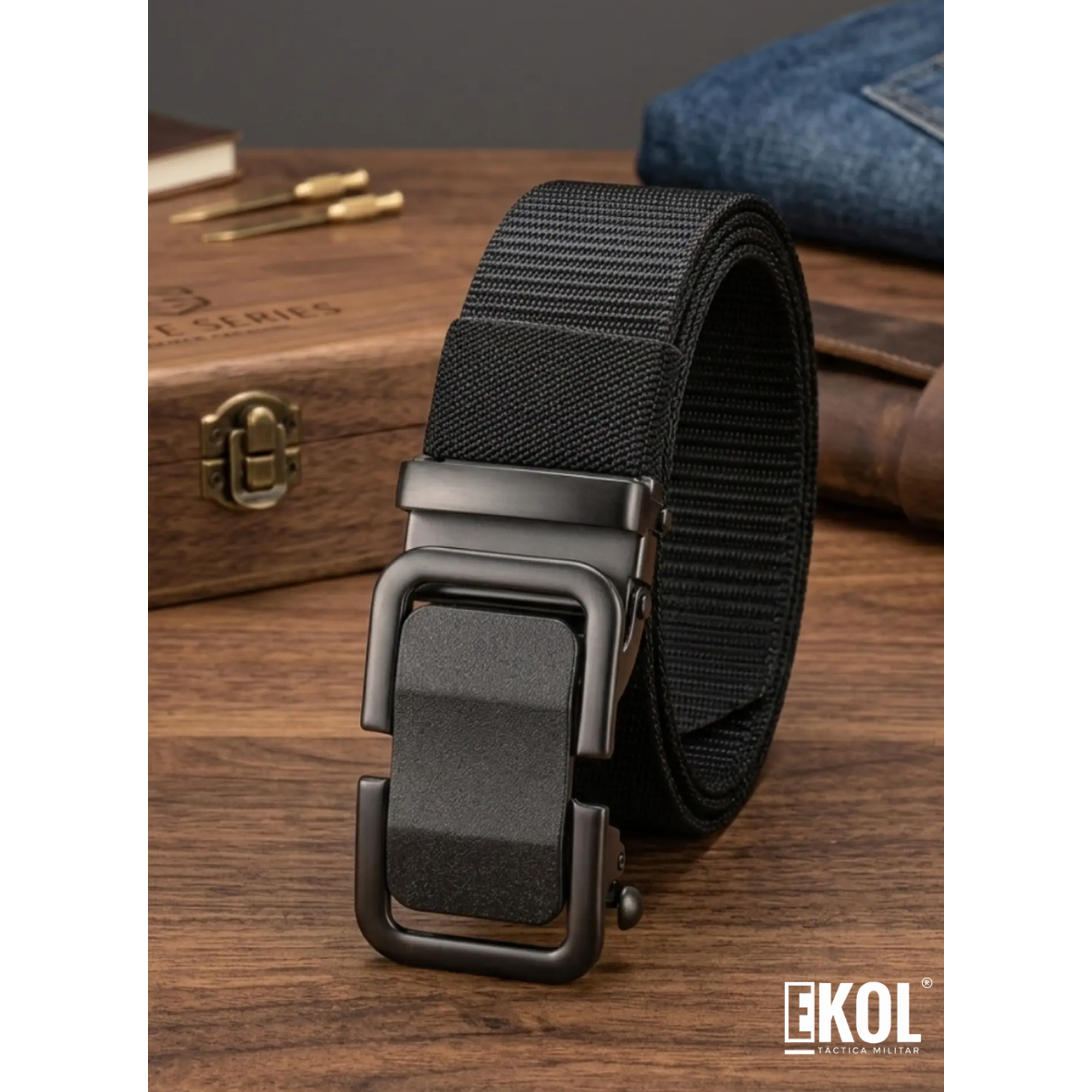 Cinturón de Nailon de Alta Resistencia | Hebilla de Seguridad Automática - Estilo Swat / Outdoor 1