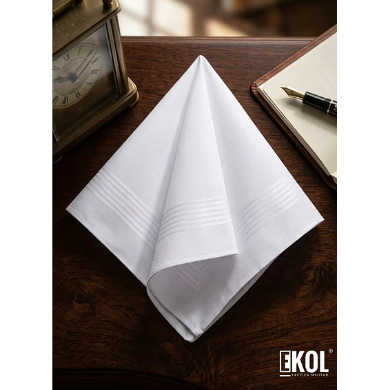 Pañuelo De Hombre 100% Algodón Blanco Por Unidad 1