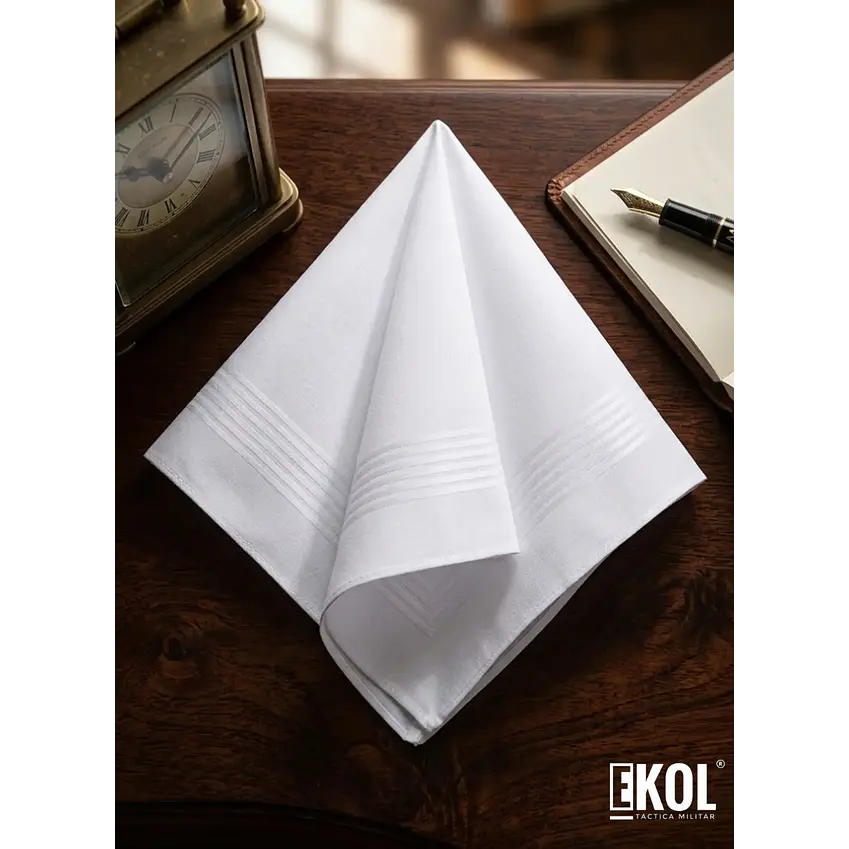Pañuelo De Hombre 100% Algodón Blanco Por Unidad 1