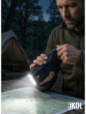 Lampara Linterna Solar Portátil Manivela Manual Camping