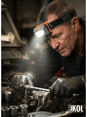 Mini Linterna Frontal Pilas Foco Cabeza 