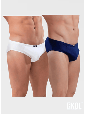 Calzoncillos Slip Bambu Marca Baziano Color Blanco