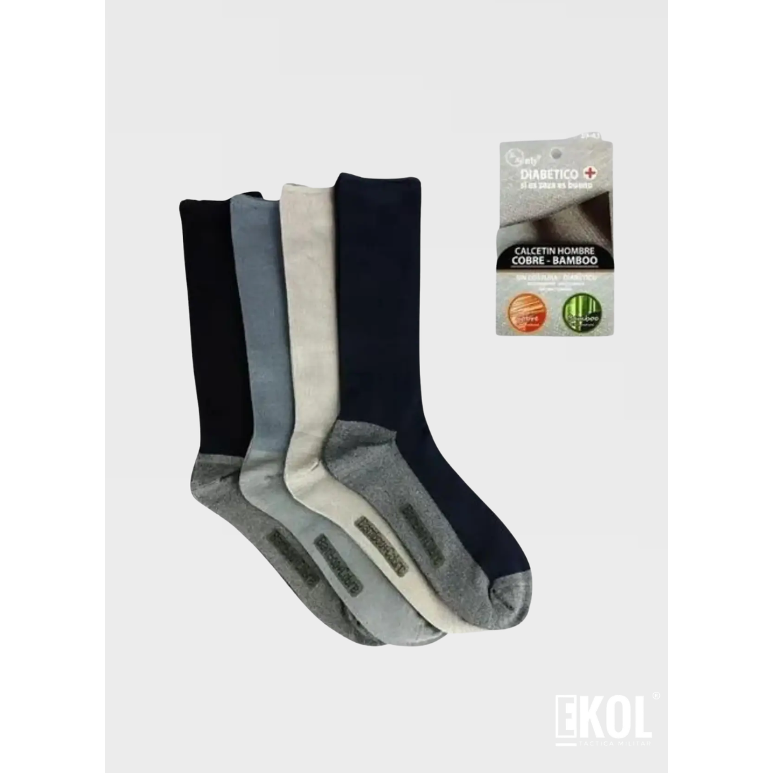 Calcetínes Cobre Bamboo Zaza Sin Costura Diabetico 8