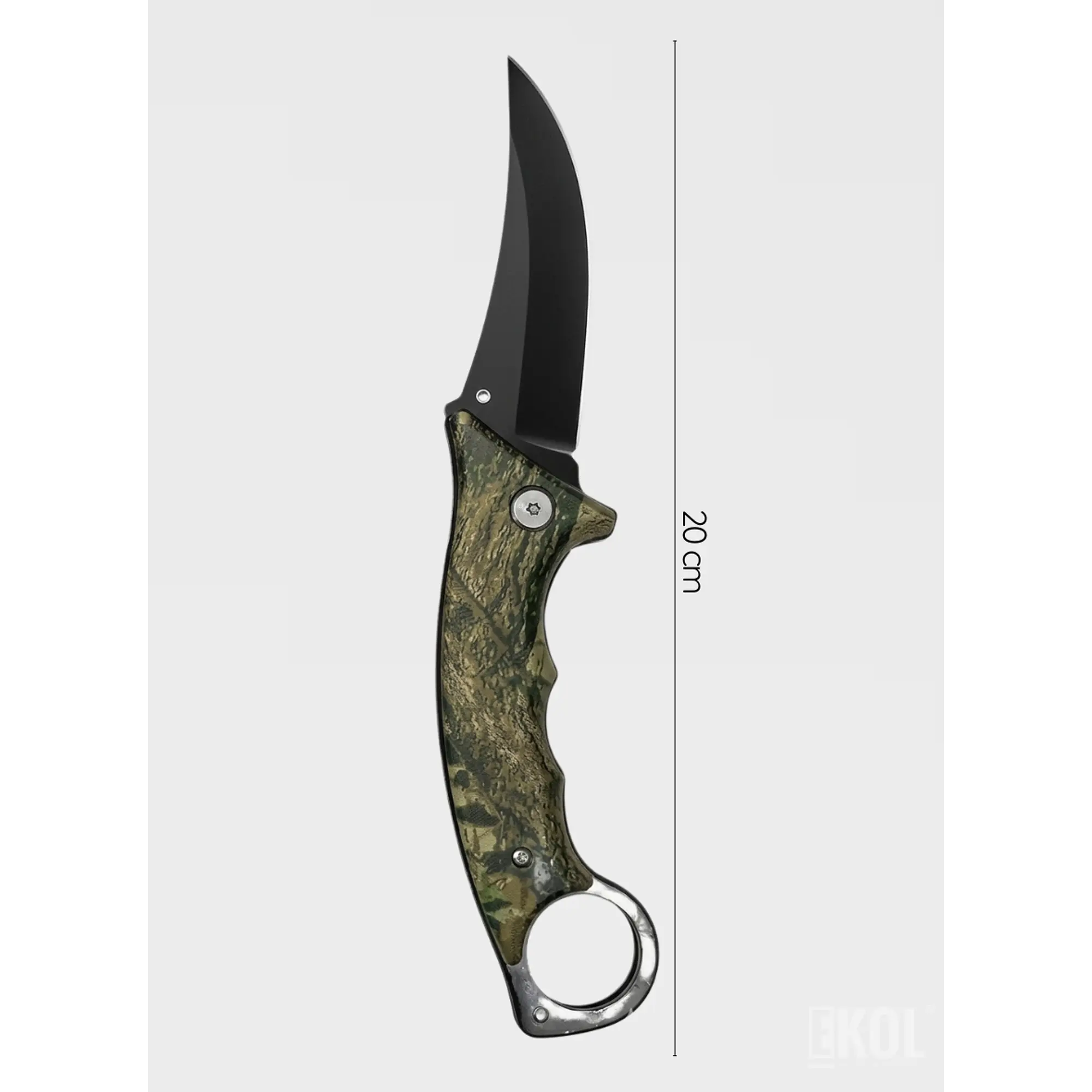 Cuchillo Táctico Militar Karambit Cortapluma Caza Ramas 20 cm 3