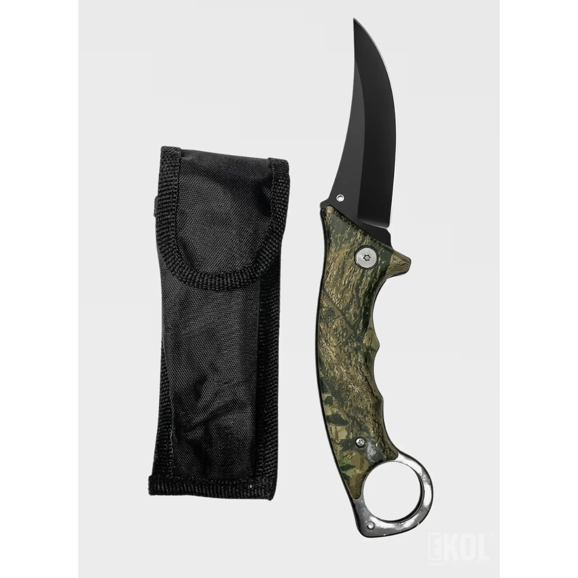 Cuchillo Táctico Militar Karambit Cortapluma Caza Ramas 20 cm 2
