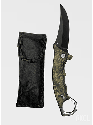 Cuchillo Táctico Militar Karambit Cortapluma Caza Ramas 20 cm