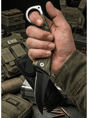 Cuchillo Táctico Militar Karambit Cortapluma Caza Ramas 20 cm