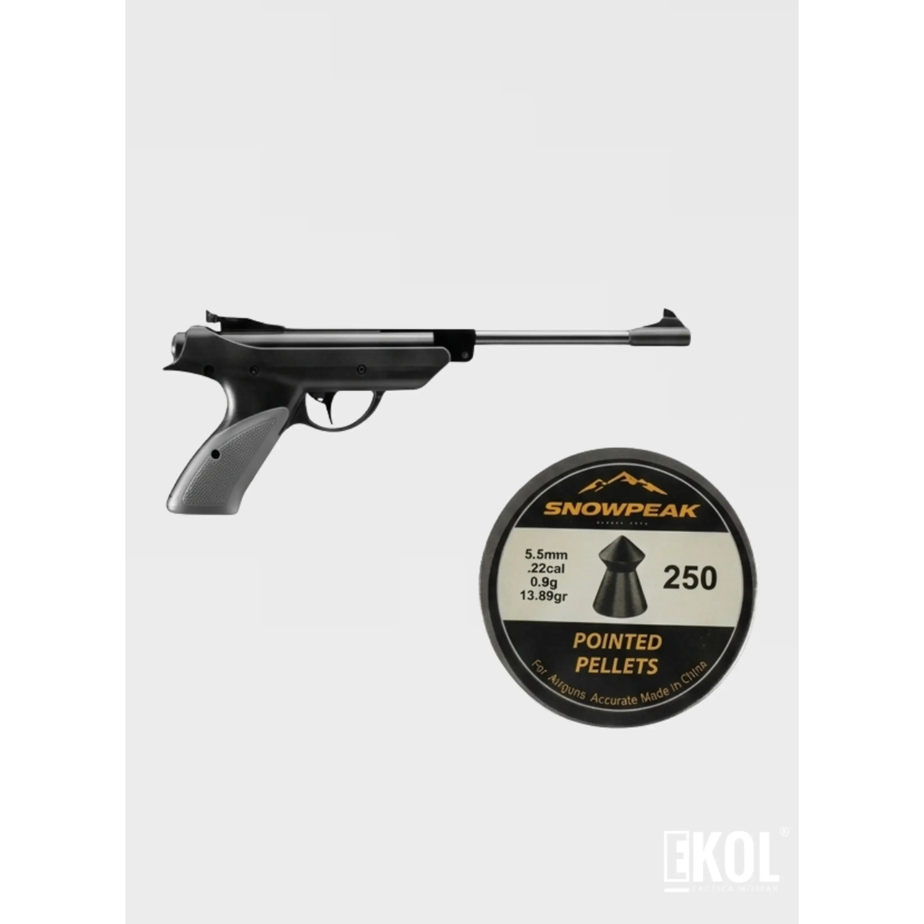 PISTOLA LUGER SNOWPEAK SP500 - RESORTE  CAL. 5.5 MM + POSTONES 2