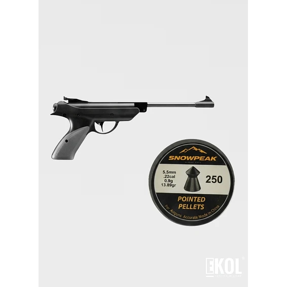 PISTOLA LUGER SNOWPEAK SP500 - RESORTE  CAL. 5.5 MM + POSTONES 2