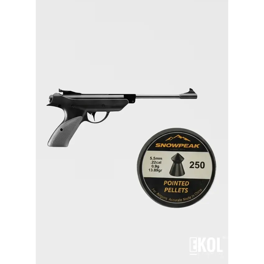 PISTOLA LUGER SNOWPEAK SP500 - RESORTE  CAL. 5.5 MM + POSTONES 2