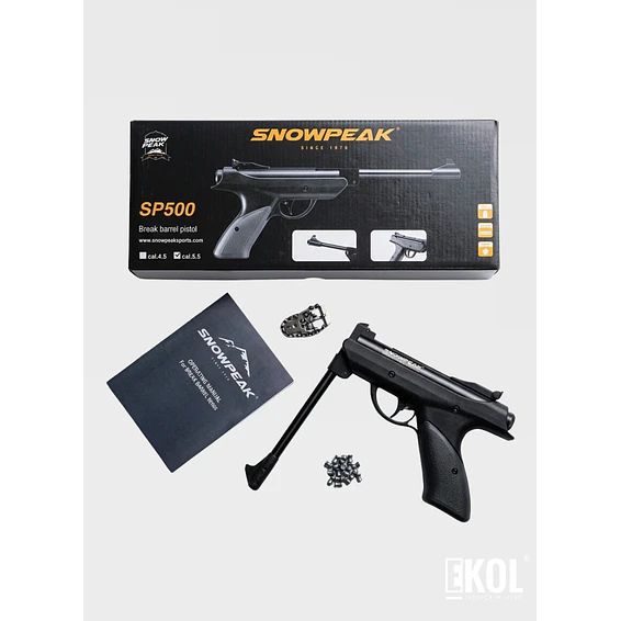 PISTOLA LUGER SNOWPEAK SP500 - RESORTE  CAL. 5.5 MM + POSTONES 7