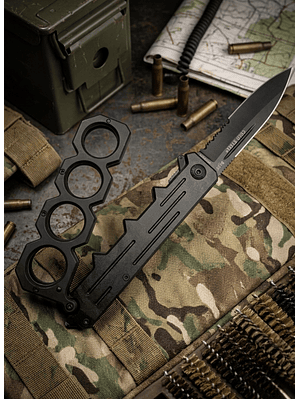 Cuchillo Táctico de Caza y Camping 22cm - Acero Inoxidable con Mango de Protección