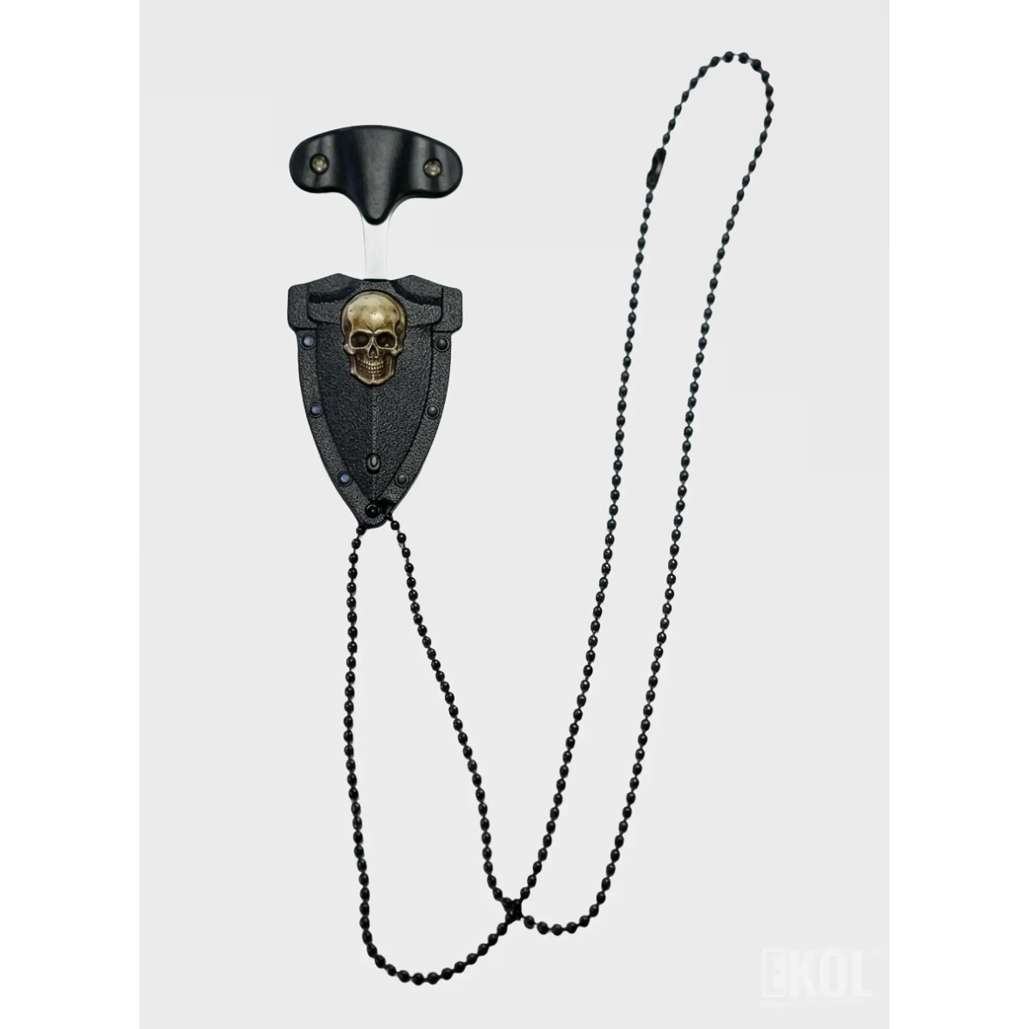 Cuchillo Táctico Militar Full Tang Calavera - Acero 15cm + Funda 4