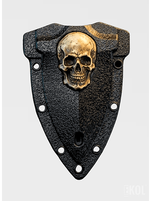 Cuchillo Táctico Militar Full Tang Calavera - Acero 15cm + Funda