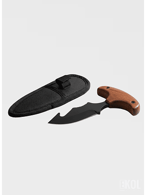 Cuchillo Push Dagger Táctico 15cm - Manopla De Cuello Con Funda