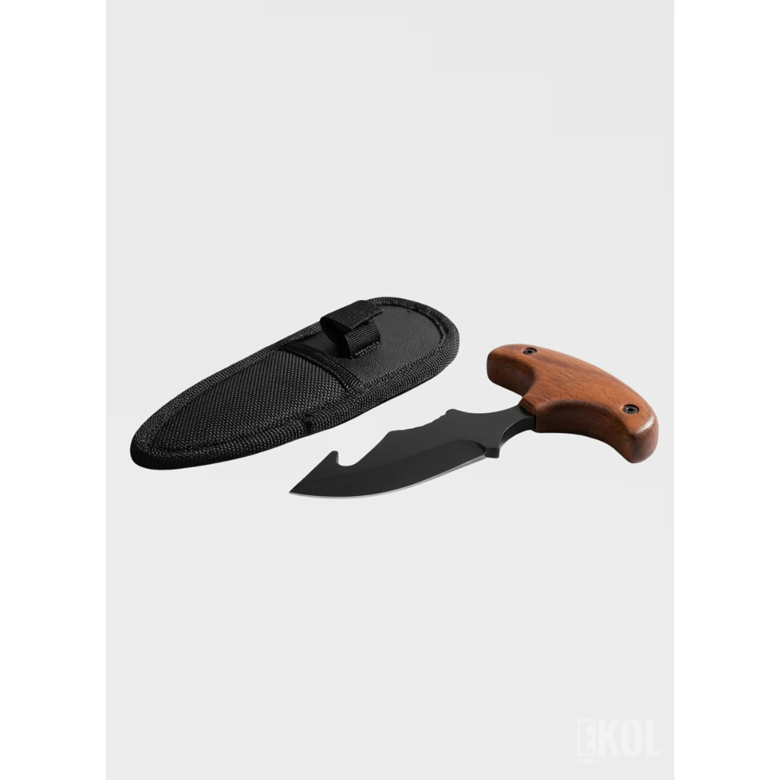 Cuchillo Push Dagger Táctico 15cm - Manopla De Cuello Con Funda 2