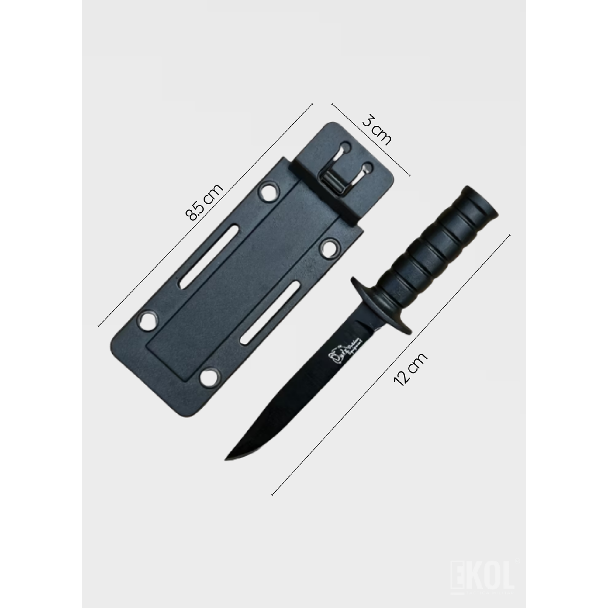 Cuchillo Collar Táctico 12cm | Abrecartas Portátil | EDC Acero Inoxidable 3