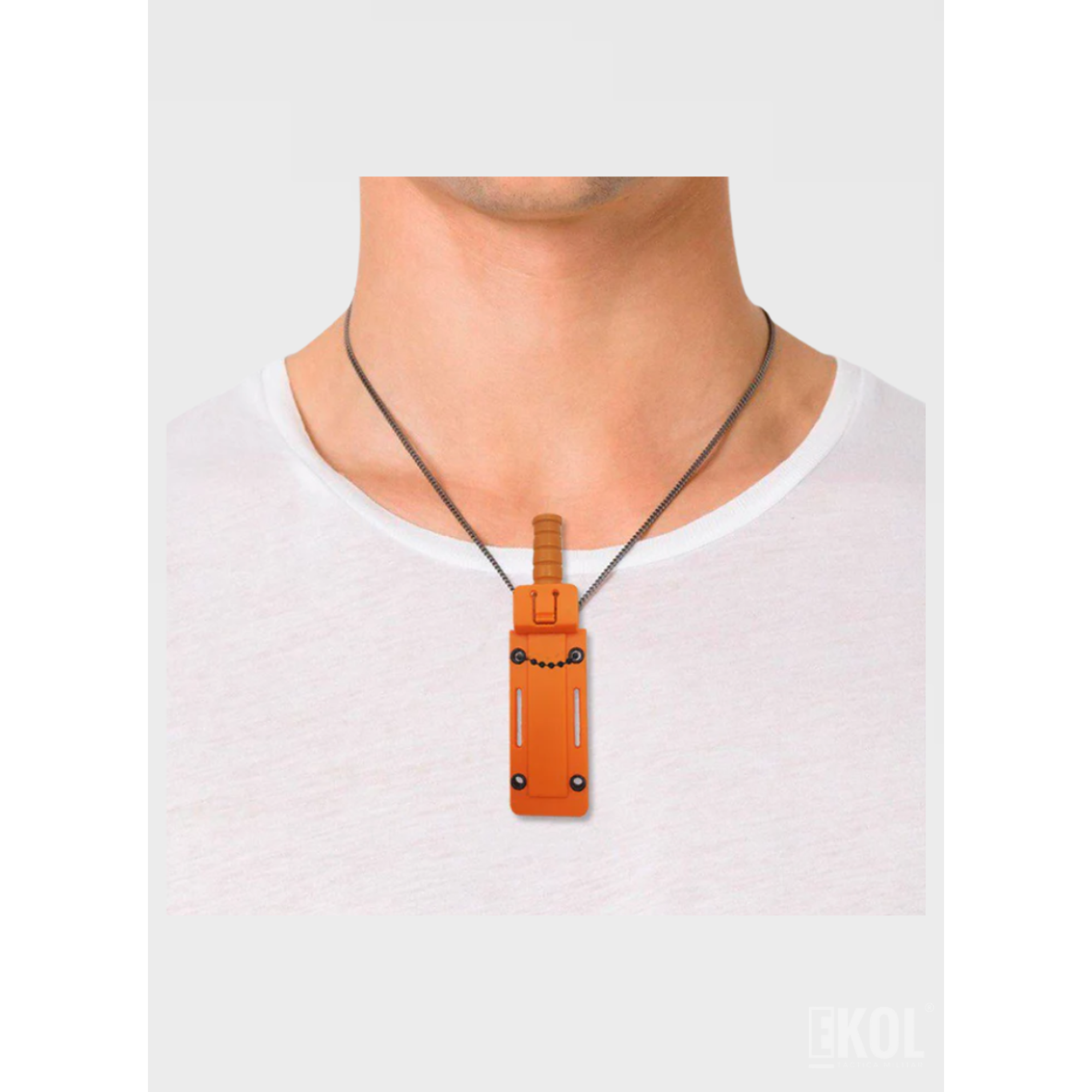 Cuchillo Collar Táctico 12cm | Abrecartas Portátil | EDC Acero Inoxidable 4