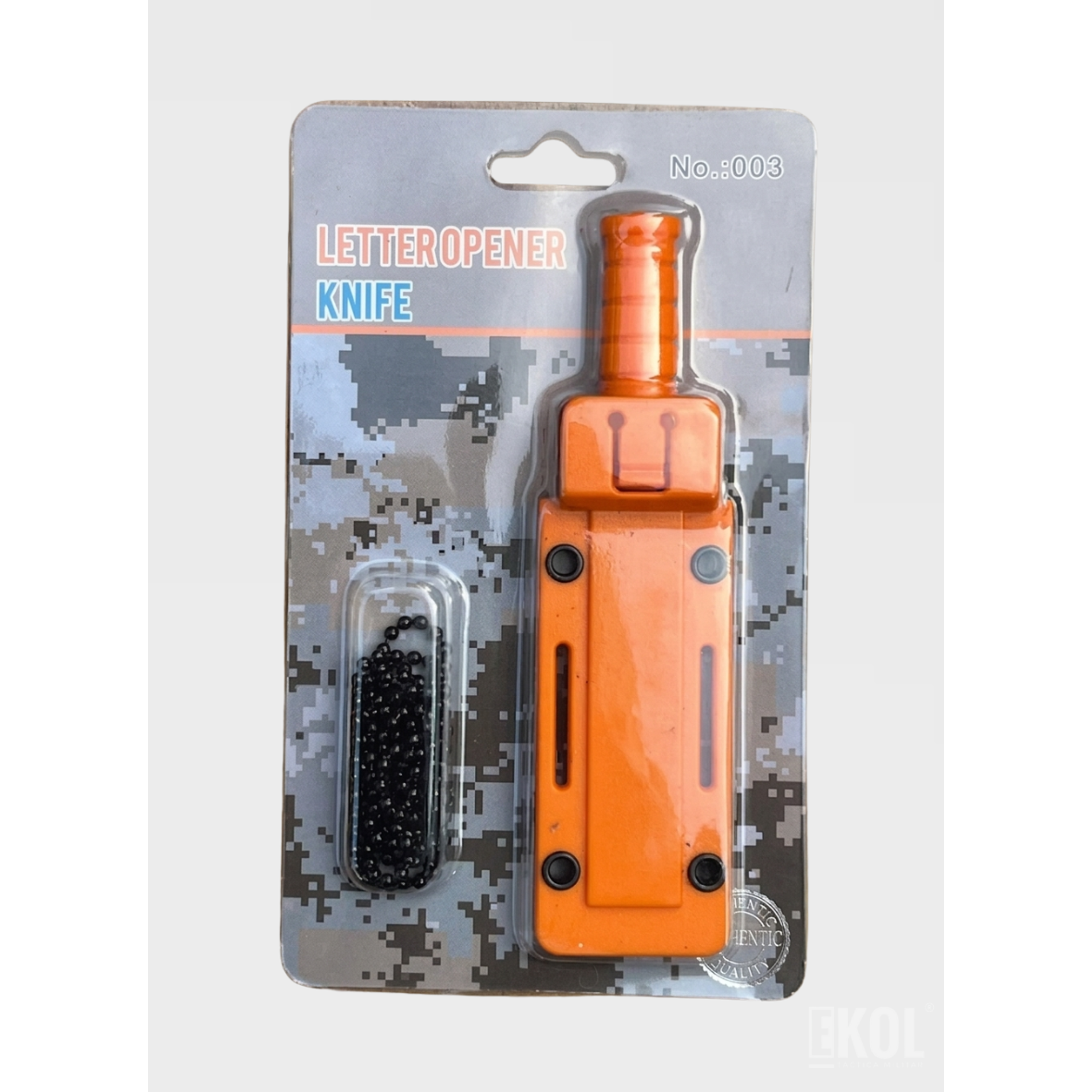 Cuchillo Collar Táctico 12cm | Abrecartas Portátil | EDC Acero Inoxidable 8