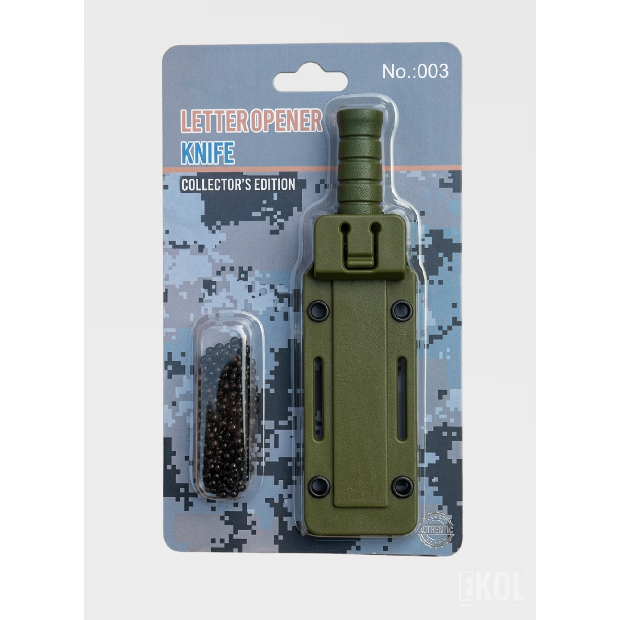 Cuchillo Collar Táctico 12cm | Abrecartas Portátil | EDC Acero Inoxidable 10