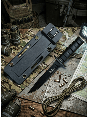 Cuchillo Collar Táctico 12cm | Abrecartas Portátil | EDC Acero Inoxidable