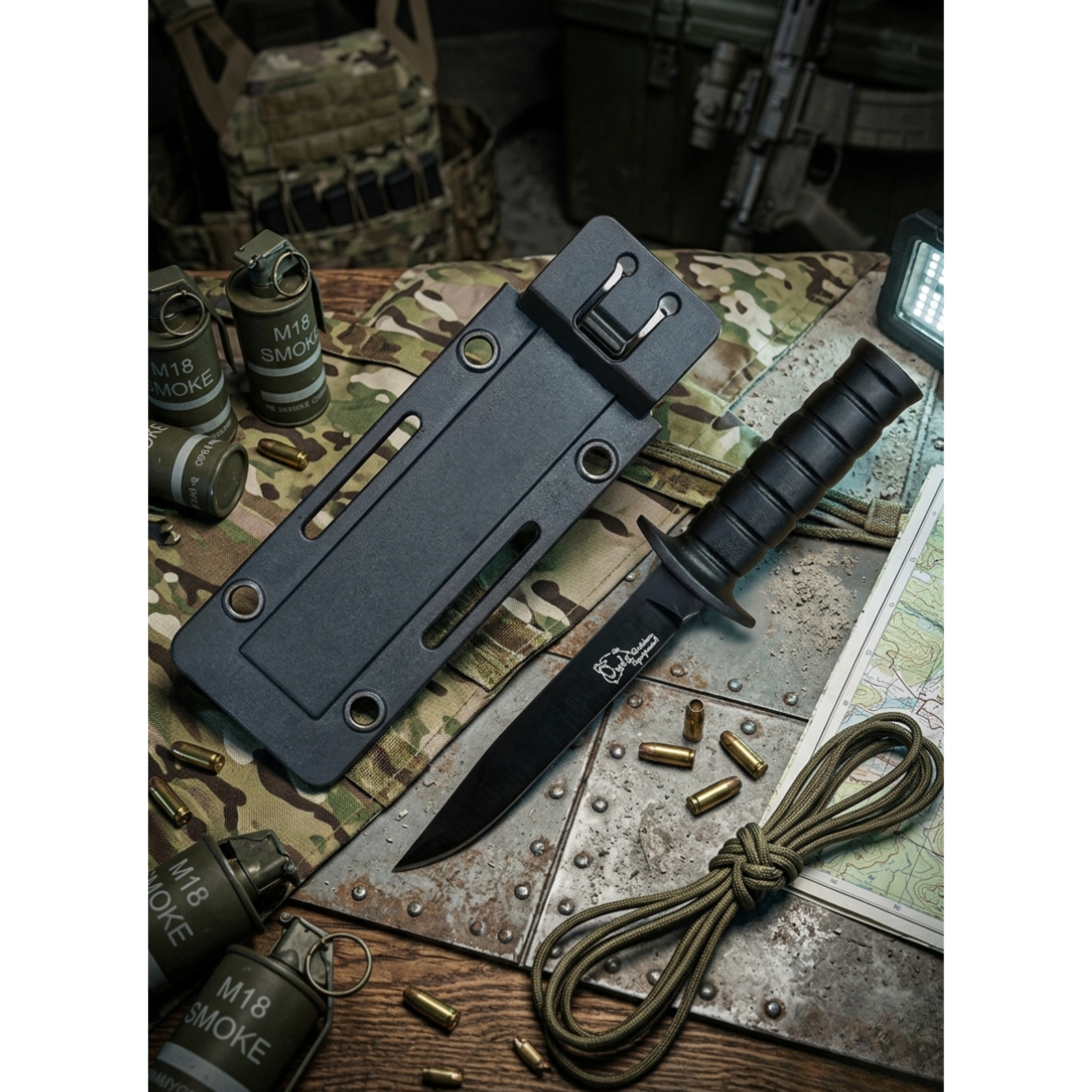 Cuchillo Collar Táctico 12cm | Abrecartas Portátil | EDC Acero Inoxidable 1