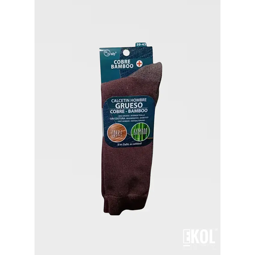 Calcetínes Cobre Bamboo Zaza Grueso Interior Toalla Diabético 7