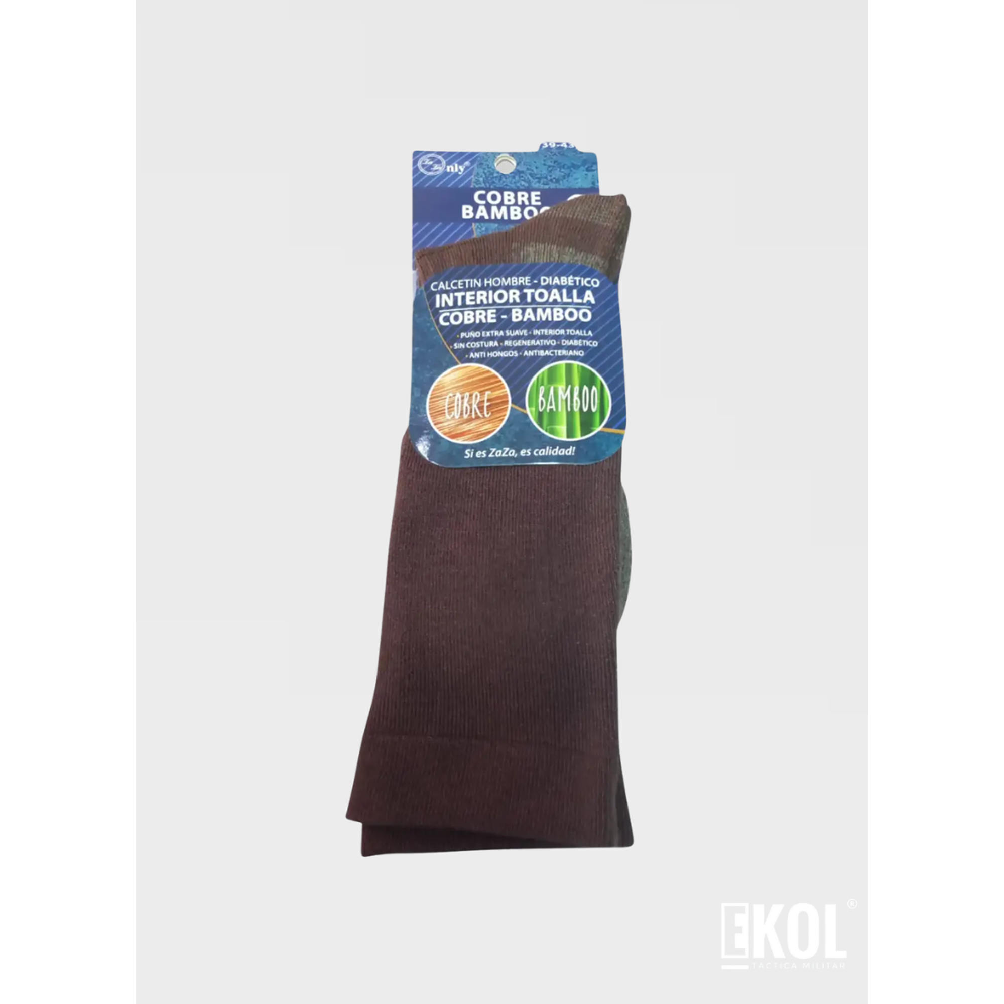 Calcetínes Cobre Bamboo Zaza Puño Extra Suave Interior Toalla Diabético 3