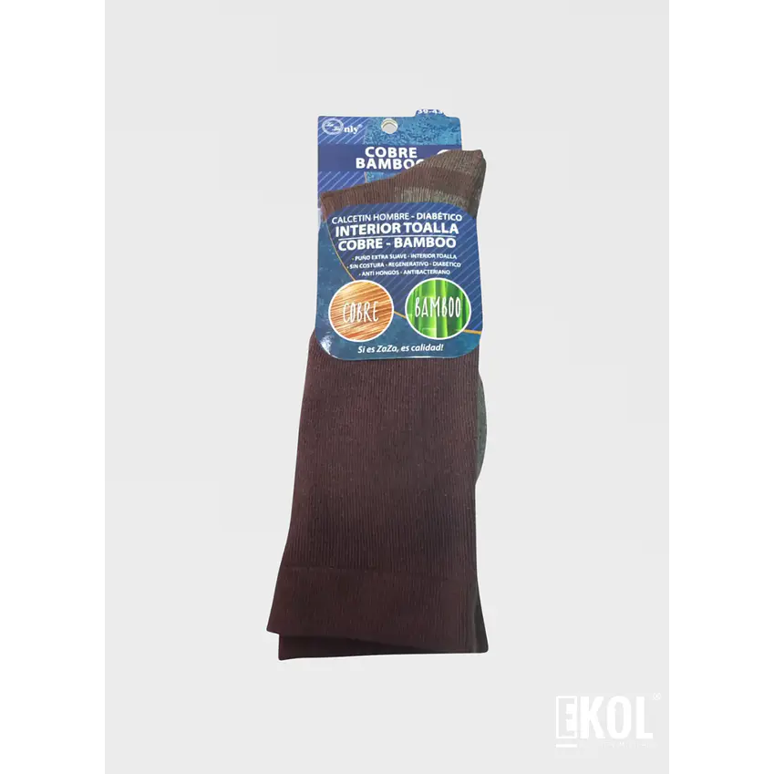 Calcetínes Cobre Bamboo Zaza Puño Extra Suave Interior Toalla Diabético 3