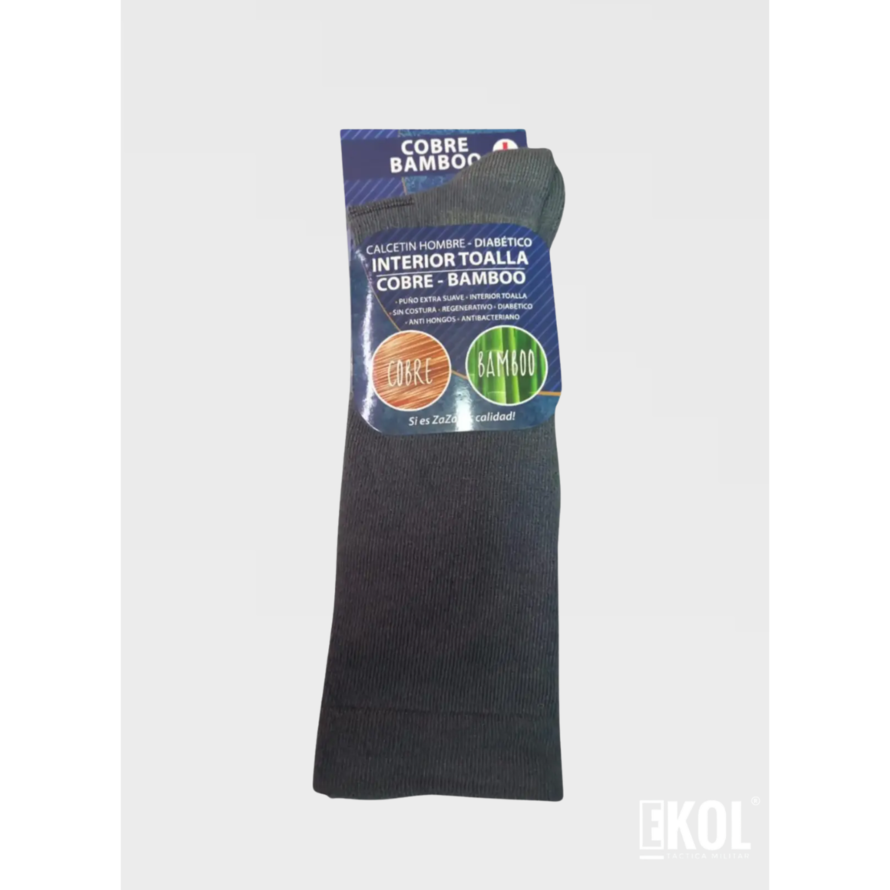 Calcetínes Cobre Bamboo Zaza Puño Extra Suave Interior Toalla Diabético 4