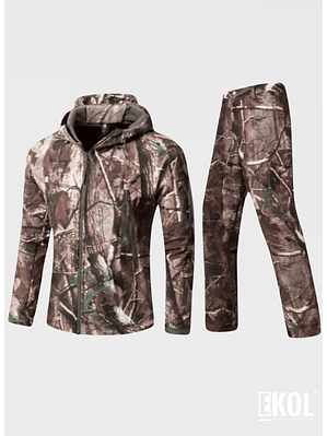 Conjunto Caza Softshell Repelente Agua Chaqueta + Pantalon