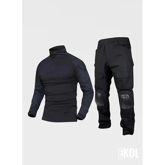 Tenida Comando Militar Tactico Polera + Pantalon + Rodilleras 4