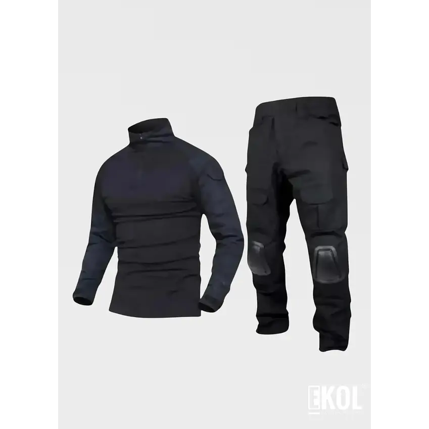 Tenida Comando Militar Tactico Polera + Pantalon + Rodilleras 4