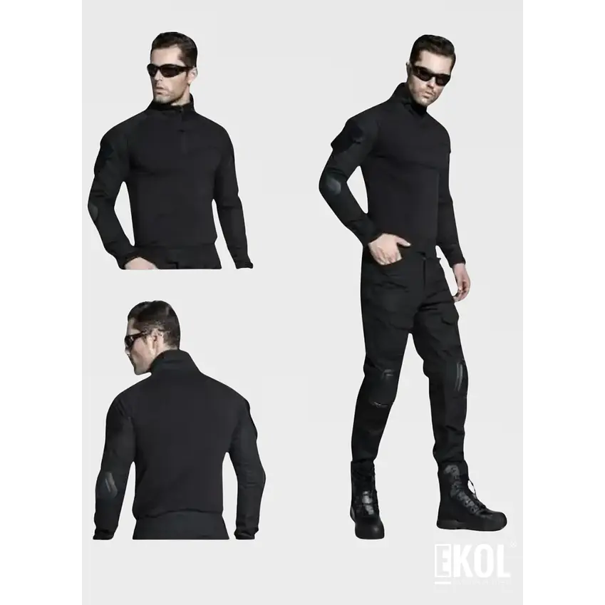Tenida Comando Militar Tactico Polera + Pantalon + Rodilleras 3