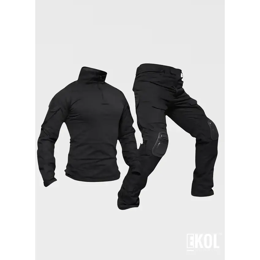 Tenida Comando Militar Tactico Polera + Pantalon + Rodilleras 2