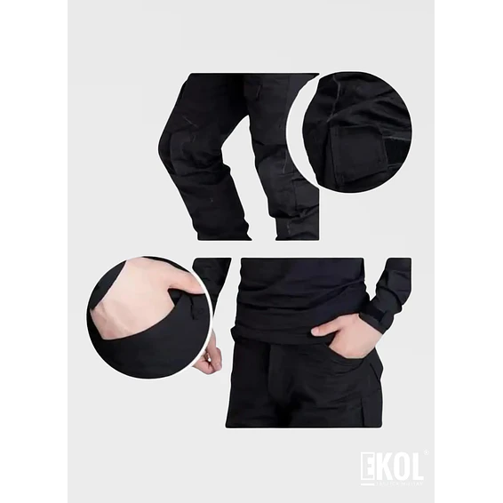 Tenida Comando Militar Tactico Polera + Pantalon + Rodilleras 5