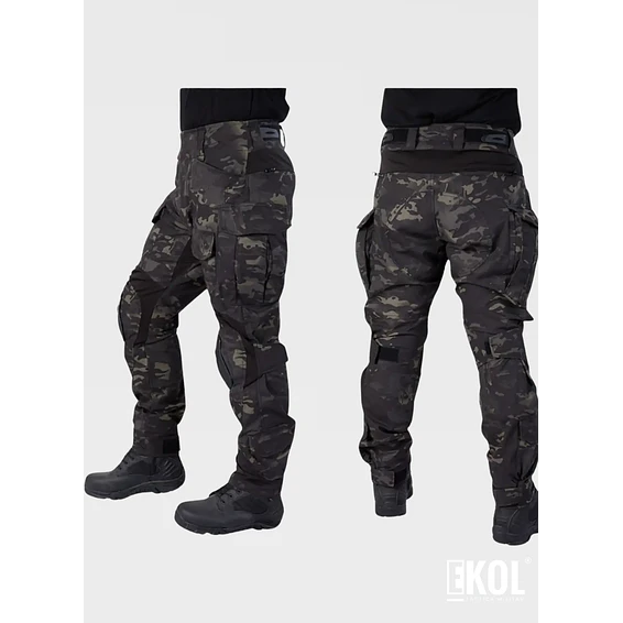 Tenida Completa Militar Tactico Polera + Pantalon + Rodilleras  3