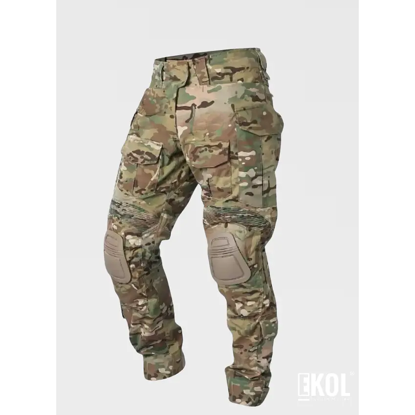 Tenida Completo Militar Tactico Polera + Pantalon + Rodilleras 4