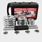 Set Mancuerna pesas Ajustables 20kg  Acero Cromado - Miniatura 4