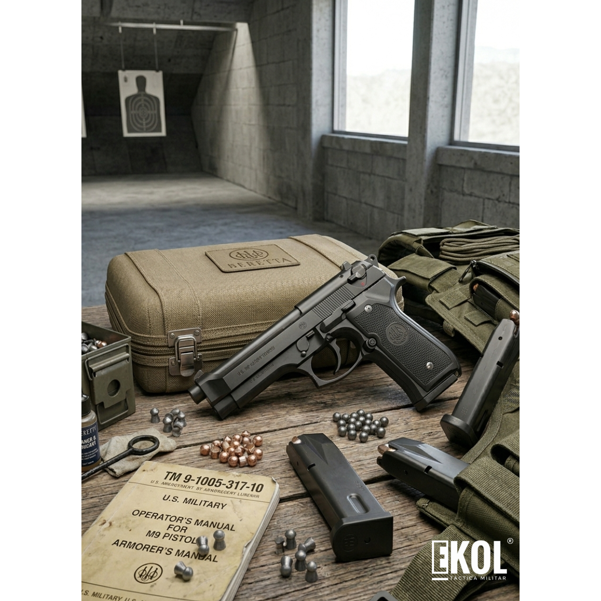 Pistola Resorte Beretta M9 World Defender Cal 6mm 1