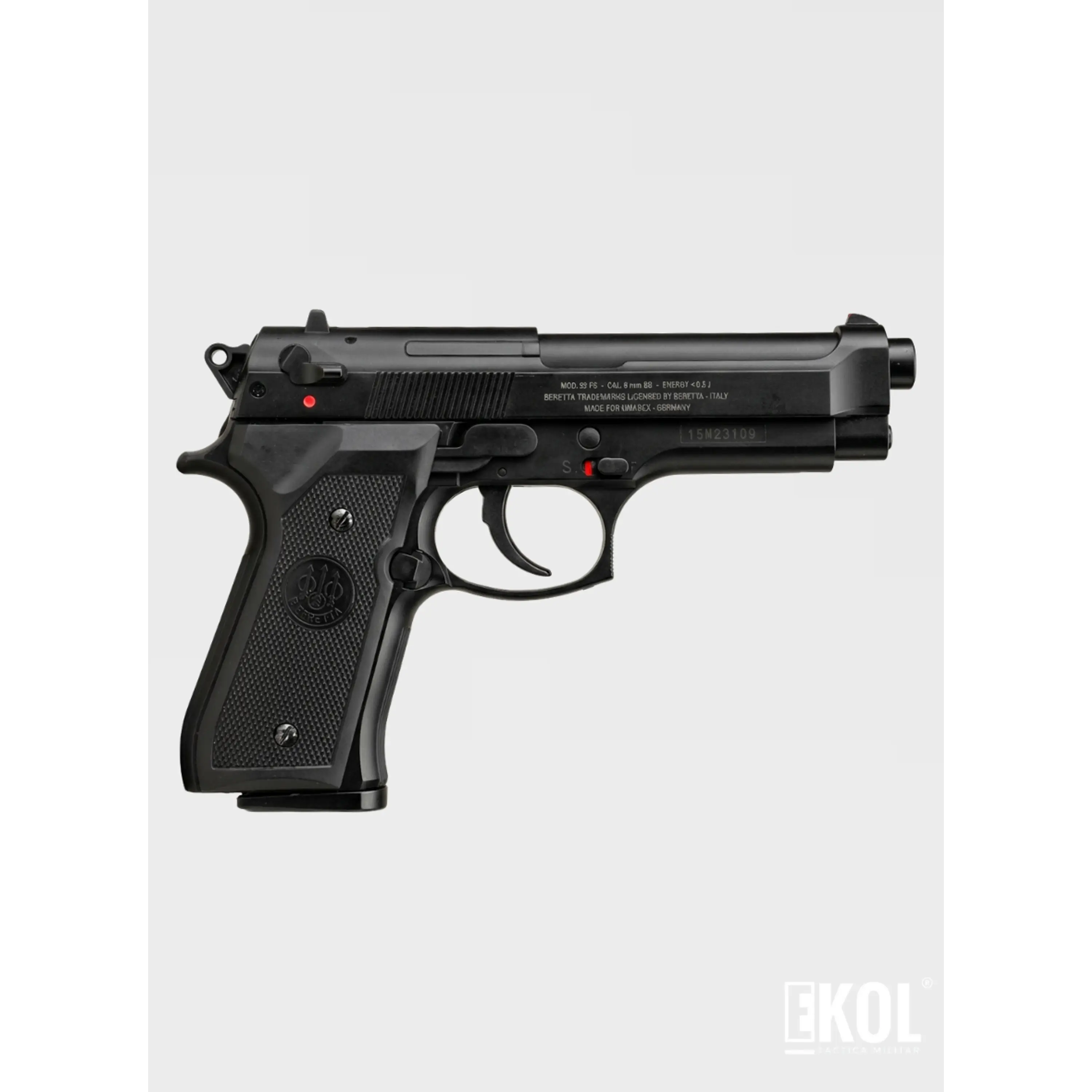 Pistola Beretta M92 FS BLK 6mm CO2 airsoft 2
