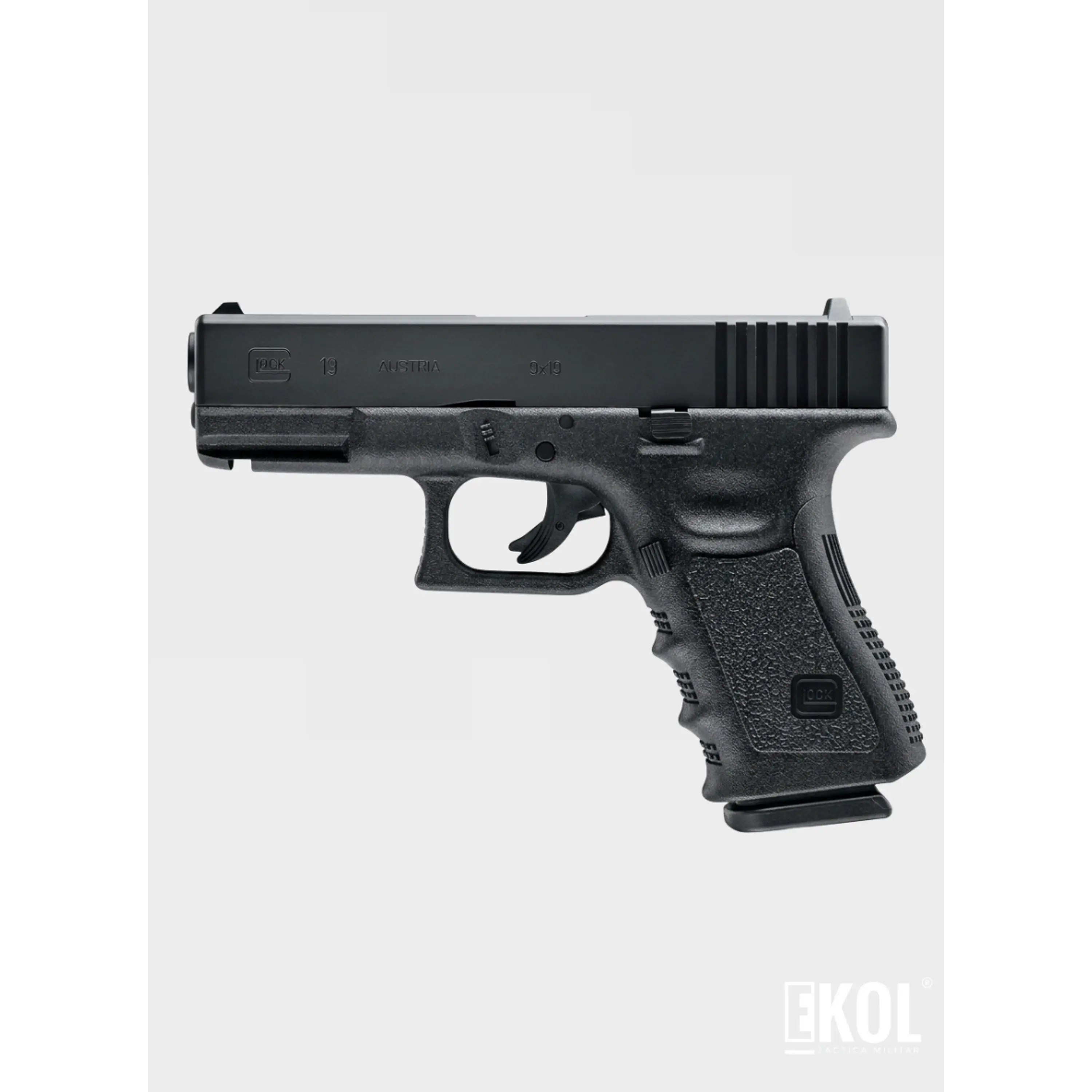 Pistola Airsoft Cal 6mm GLOCK 19 Gen4 BLOWBACK Green Gas 2