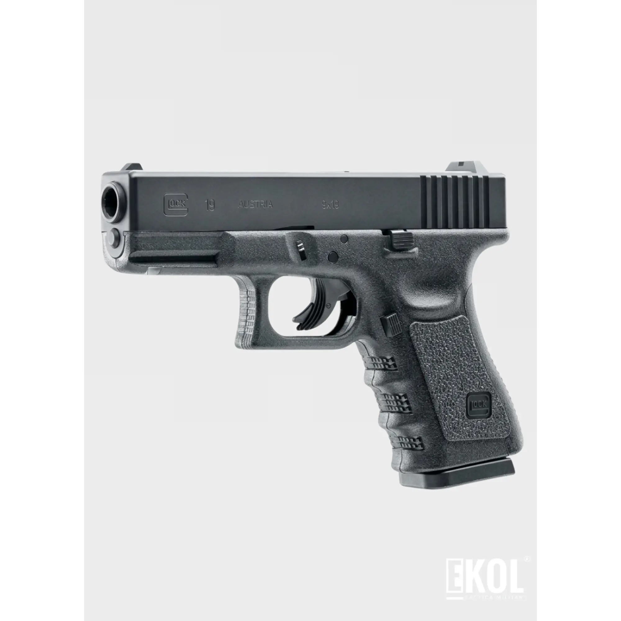 Pistola Airsoft Cal 6mm GLOCK 19 Gen4 BLOWBACK Green Gas 4