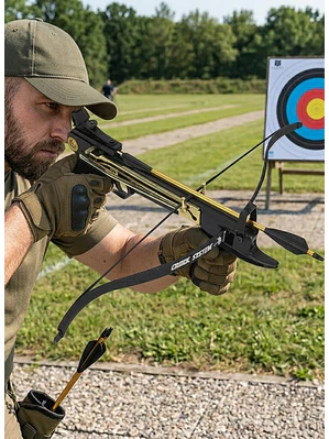 Ballesta De Pistola Dx-80, Cuerpo De Metal, 80 Libras