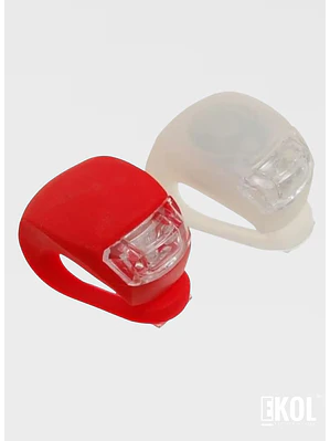 Pack Luz Bicicleta Blanca Roja