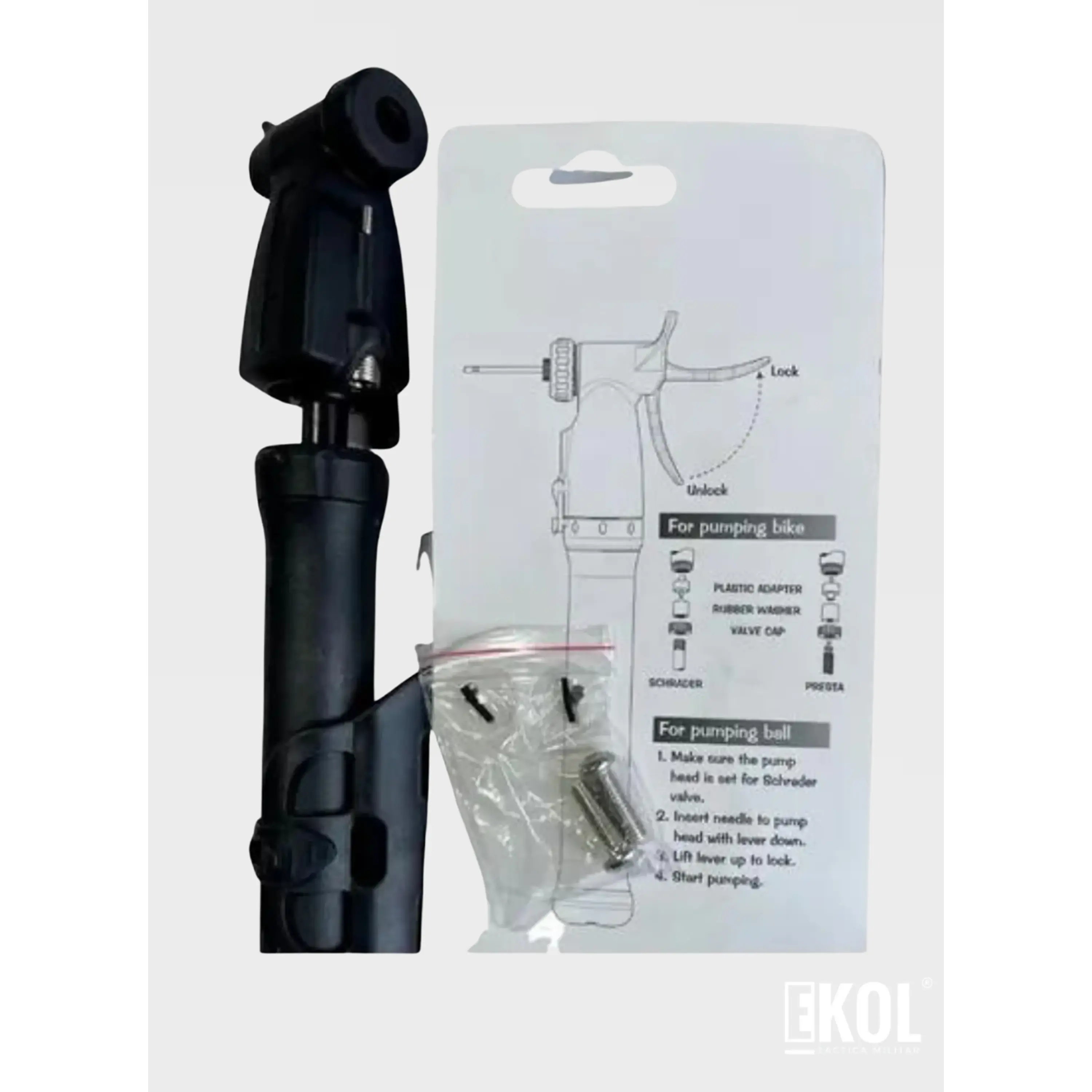 Bombin Mini Bicicleta Plástico Cabezal Giratorio 3