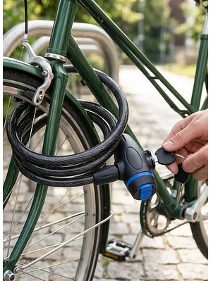 Cuerda Candado Seguridad Bicicleta Llave -Montañismo