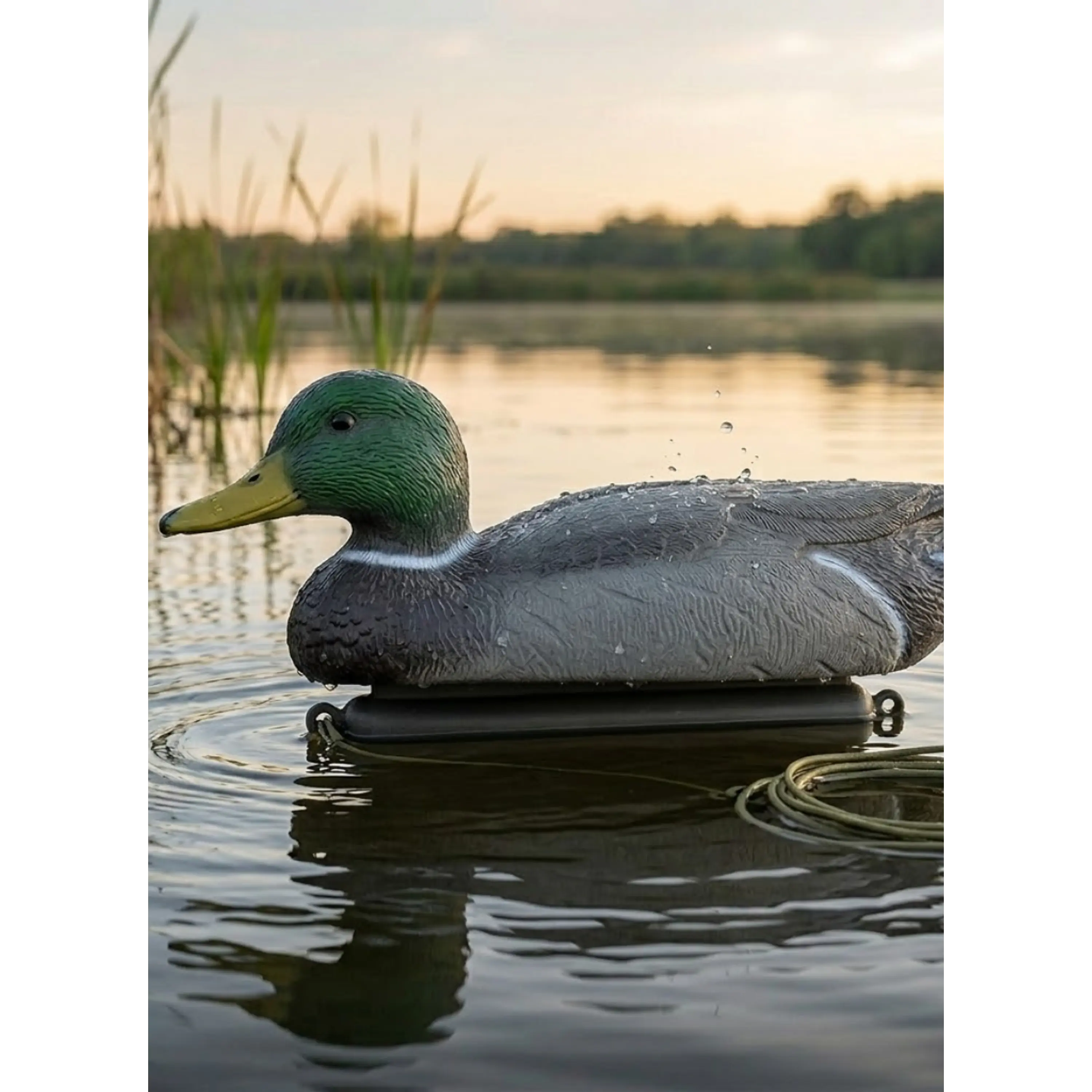SEÑUELO DE CAZA PATO REALISTA FLOTADOR ESTANQUE AGUA 1