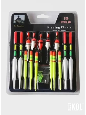 Pesca Flotador Pesca Bobbers Plástico Pack 15 Piezas