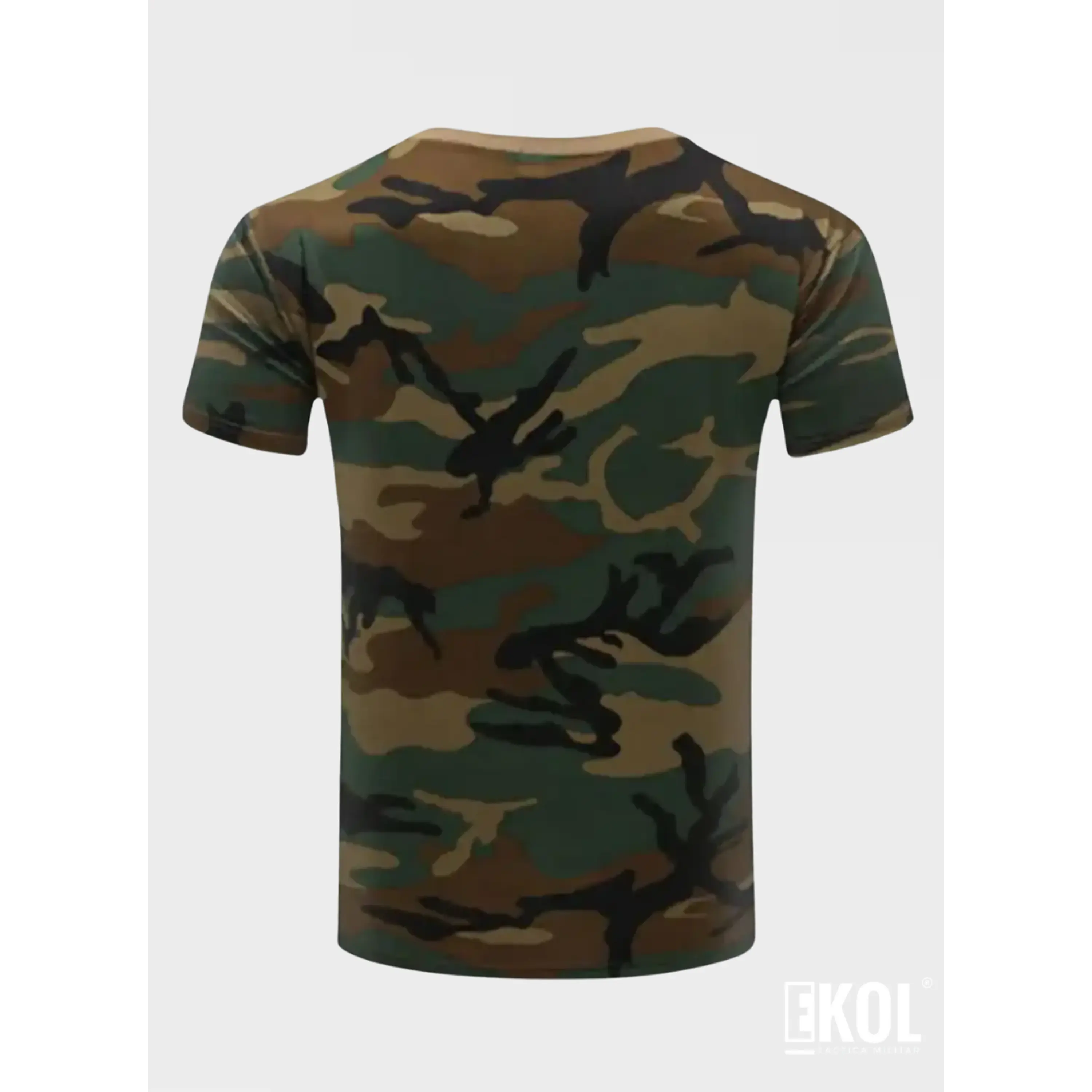 Polera Manga Corta 100% Algodón Camuflaje Militar 4